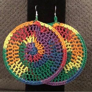 Crochet Hoop Earrings